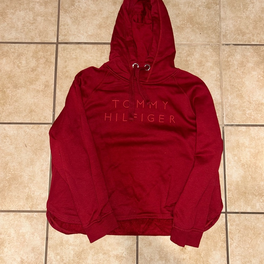 Tommy Hilfiger Men's Red Hoodie Sweater